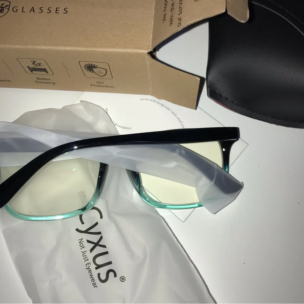 Blue Light Filter Computer Glasses Unisex Cyxus w/Case NIB